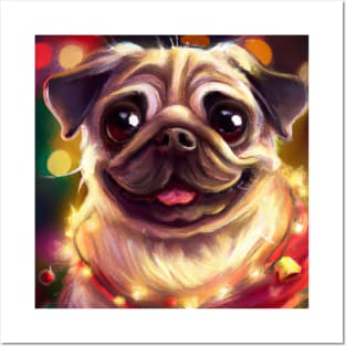 Cute Pug Drawing Posters and Art